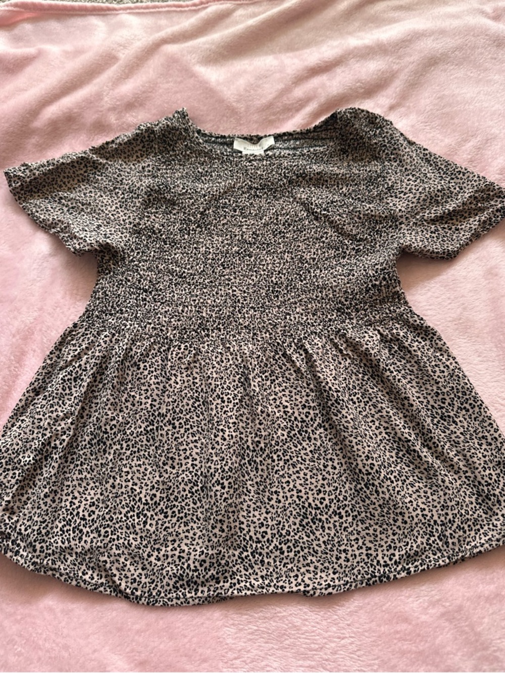 cheetah print babydoll top